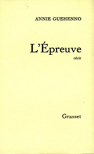 Couverture L'Epreuve