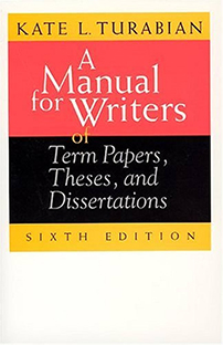 Couverture A manual  for writers of term papers, theses, and dissertations