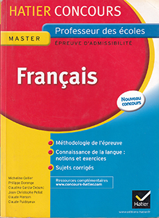 Couverture Master - Professeur des école - Epreuve d'admissibilité - Français