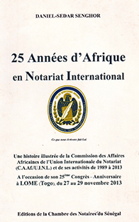 Couverture 25 années d'Afrique en Notariat International
